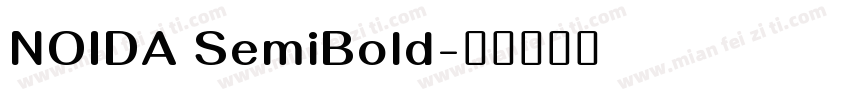 NOIDA SemiBold字体转换